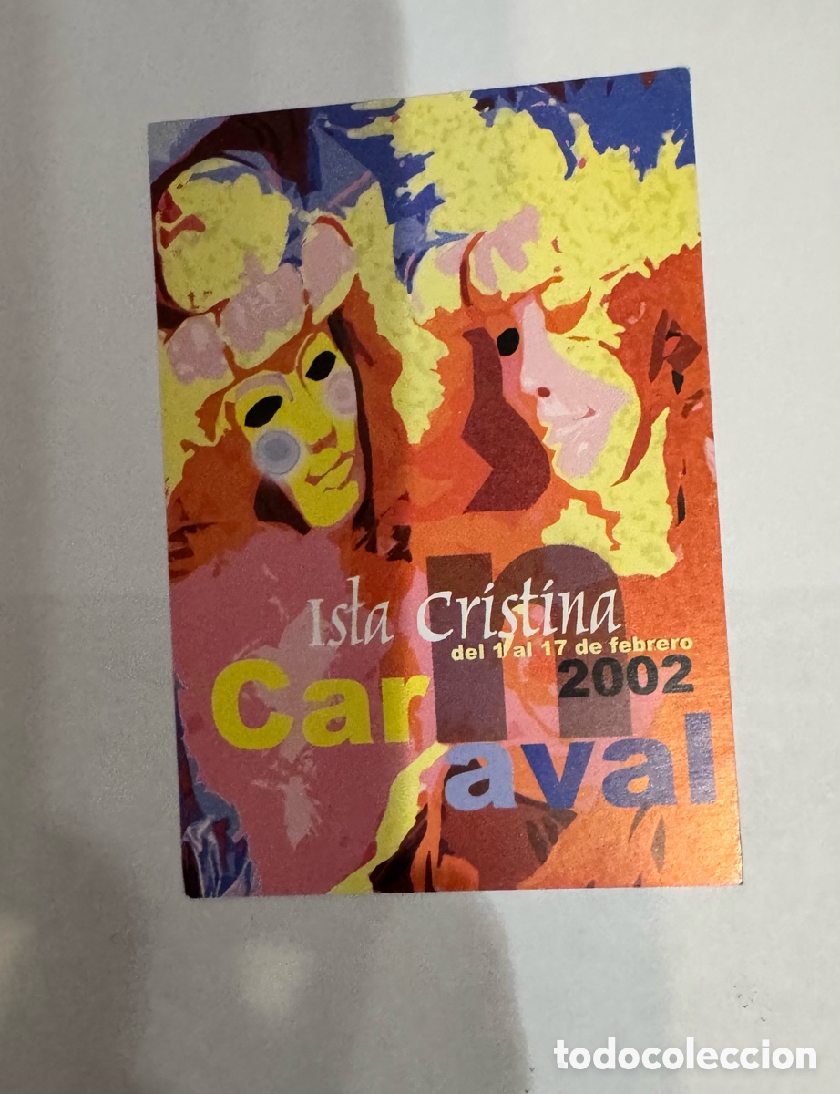 Coleccionismo Calendarios: Calendario publicitario carnaval de Isla Cristina 2002