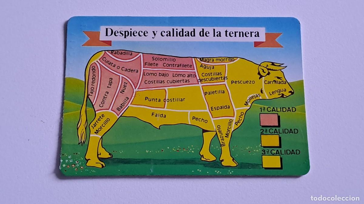 Coleccionismo Calendarios: ANTIGUO CALENDARIO DESPIECE DE LA TERNERA 1992