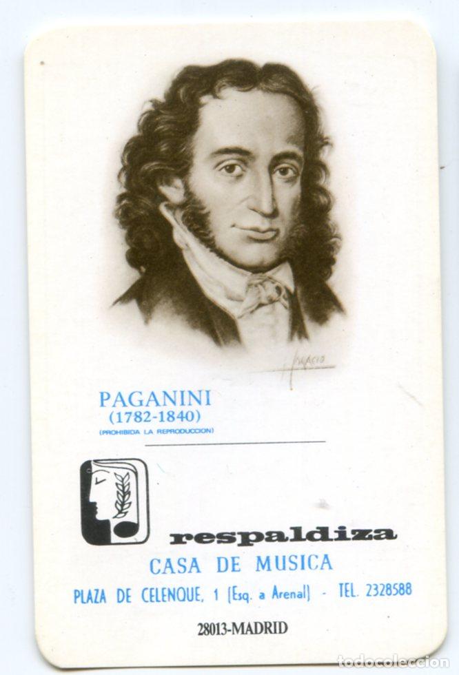 Collectables Calendars: Calendario 1986 Respaldiza. Casa de M&uacute;sica. Madrid. Paganini