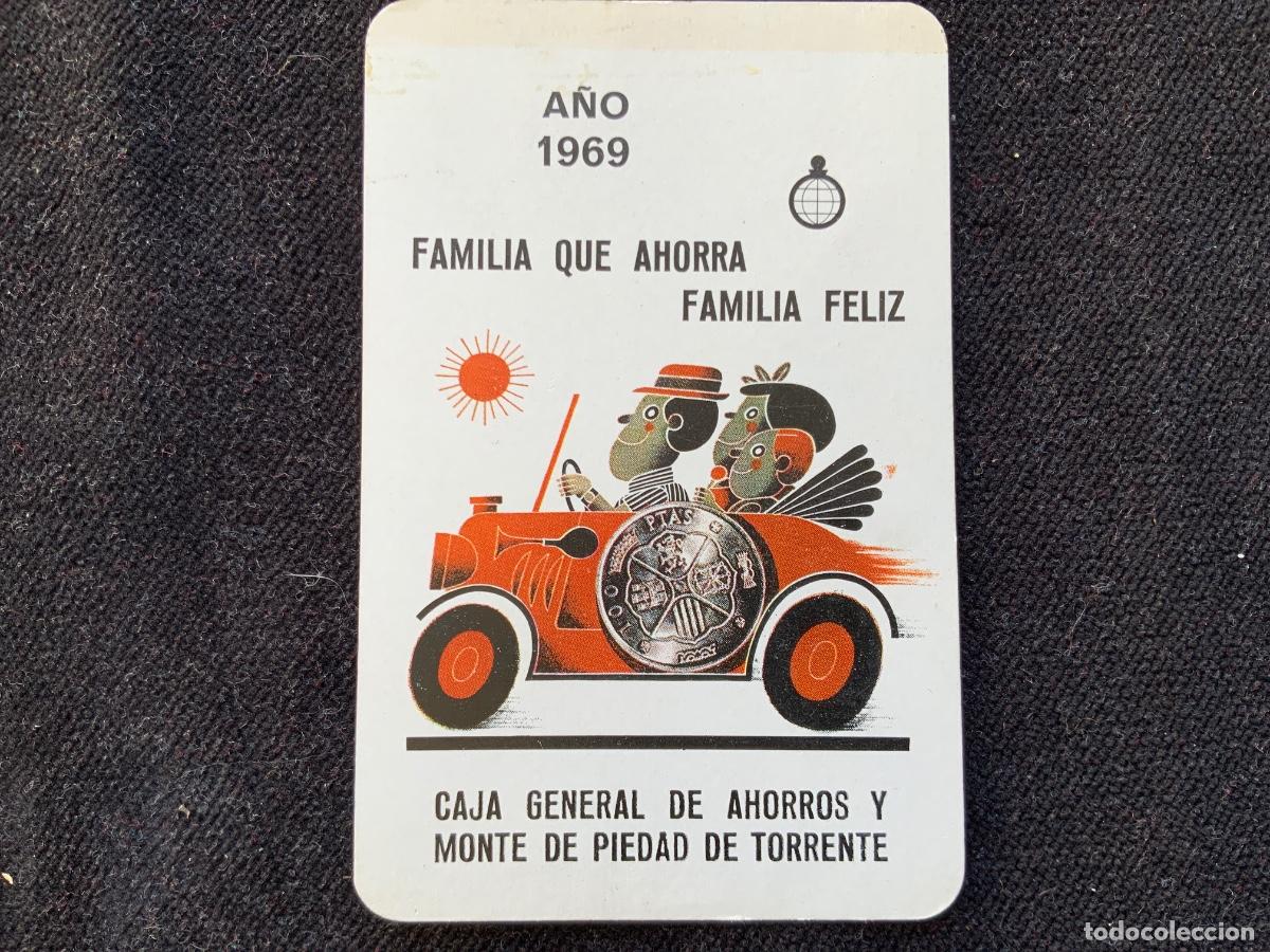 Coleccionismo Calendarios: Calendario de bolsillo heraclio fournier, caja general de ahorros y monte de piedad torrente 1969.