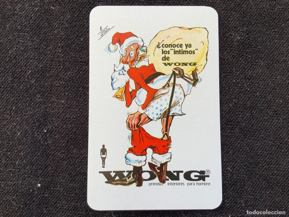 Coleccionismo Calendarios: Calendario de bolsillo heraclio fournier prendas interiores de hombre Wong 1975, papa noel.