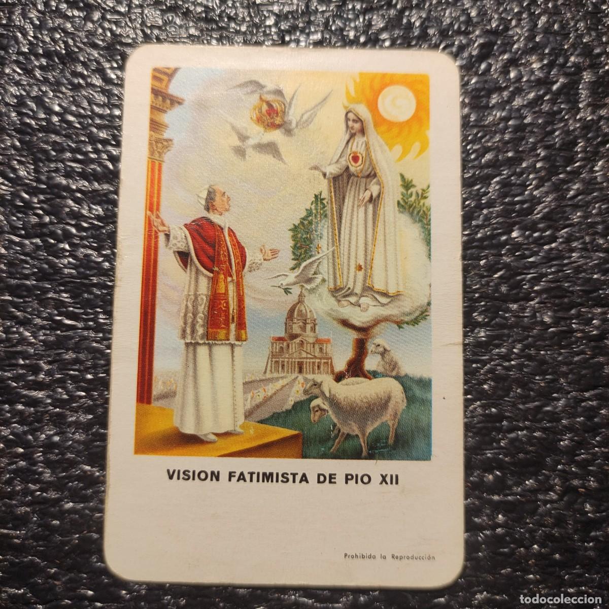 Coleccionismo Calendarios: CALENDARIO FOURNIER . VISION FATIMISTA DE PIO XII A&Ntilde;O 1960
