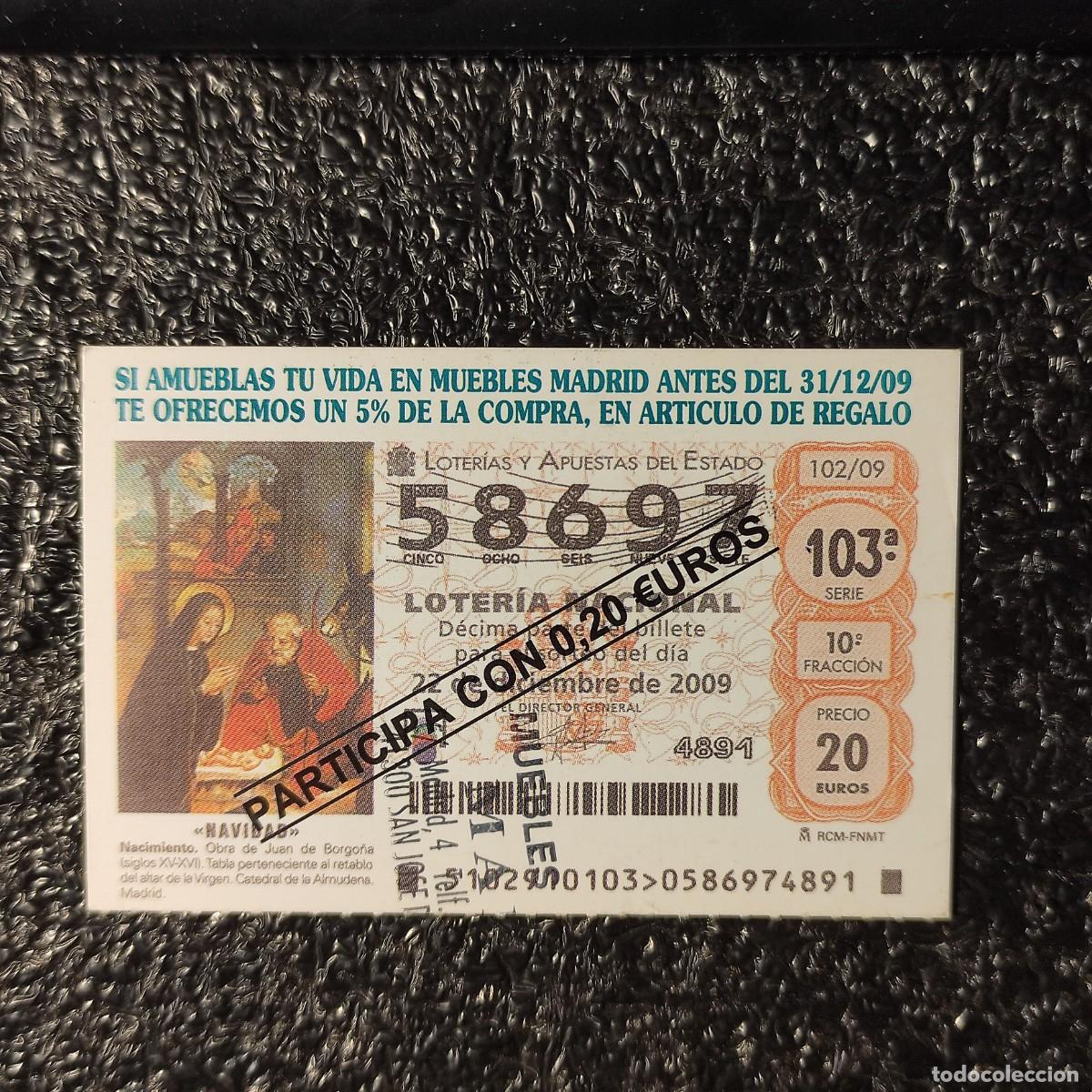Colecionismo Calend&aacute;rios: CALENDARIO BOLSILLO . MUEBLES MADRID 2010 * PARTICIPACION LOTERIA * SAN JOSE DE LA RINCONADA ** T3