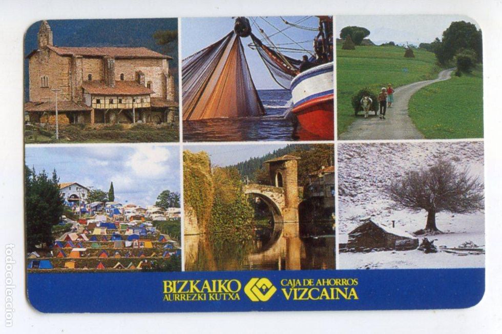 Colecionismo Calend&aacute;rios: Calendario Fournier 1988 Caja de Ahorros Vizca&iacute;na