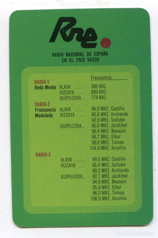 Colecionismo Calend&aacute;rios: Calendario Fournier 1988 Radio Nacional de Espa&ntilde;a en el Pa&iacute;s Vasco