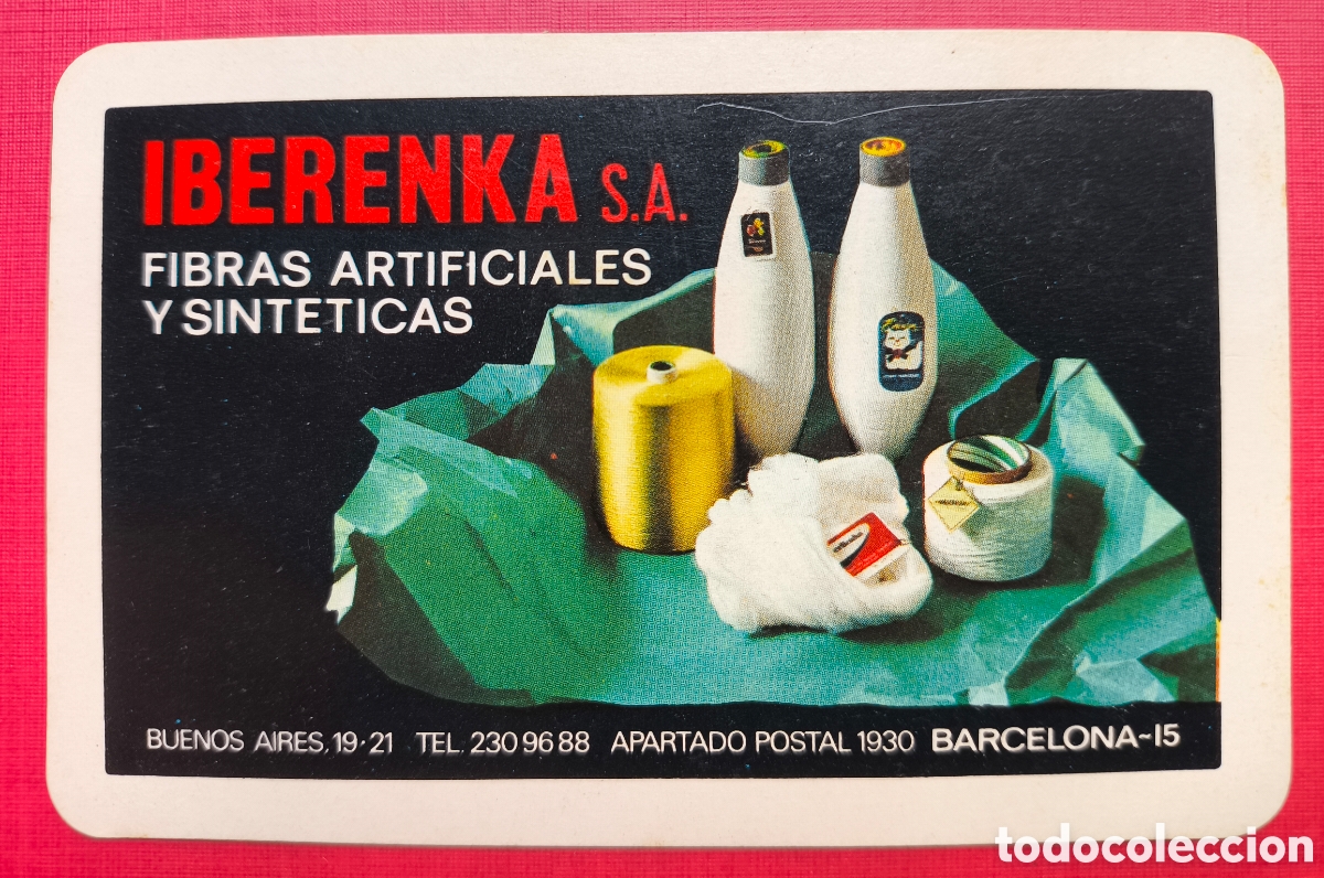 Coleccionismo Calendarios: FOURNIER CALENDARIO PUBLICIDAD IBERENKA FIBRAS SINT&Eacute;TICAS 1968