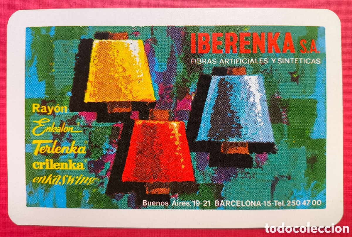 Coleccionismo Calendarios: FOURNIER CALENDARIO PUBLICIDAD IBERENKA FIBRAS SINT&Eacute;TICAS 1970