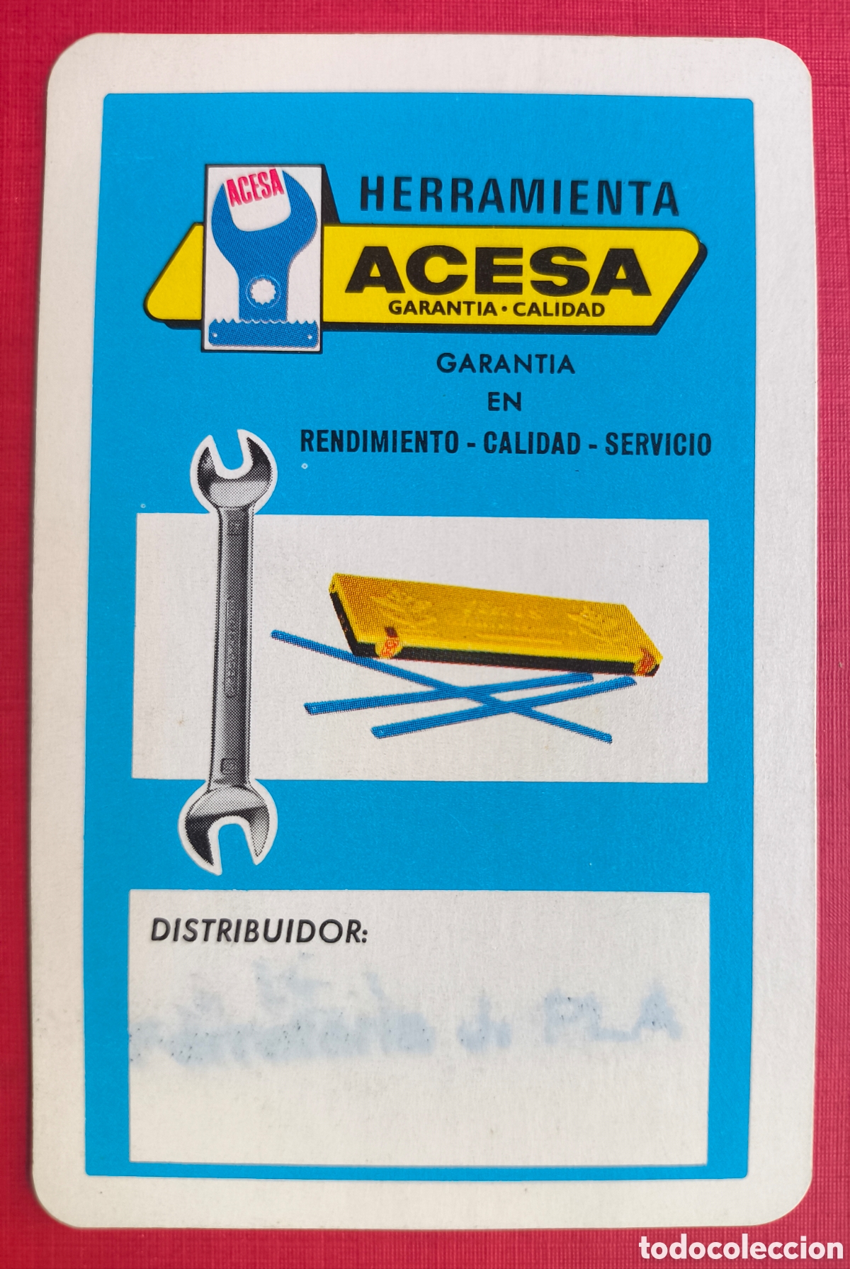 Coleccionismo Calendarios: FOURNIER CALENDARIO PUBLICIDAD ACESA HERRAMIENTAS 1972