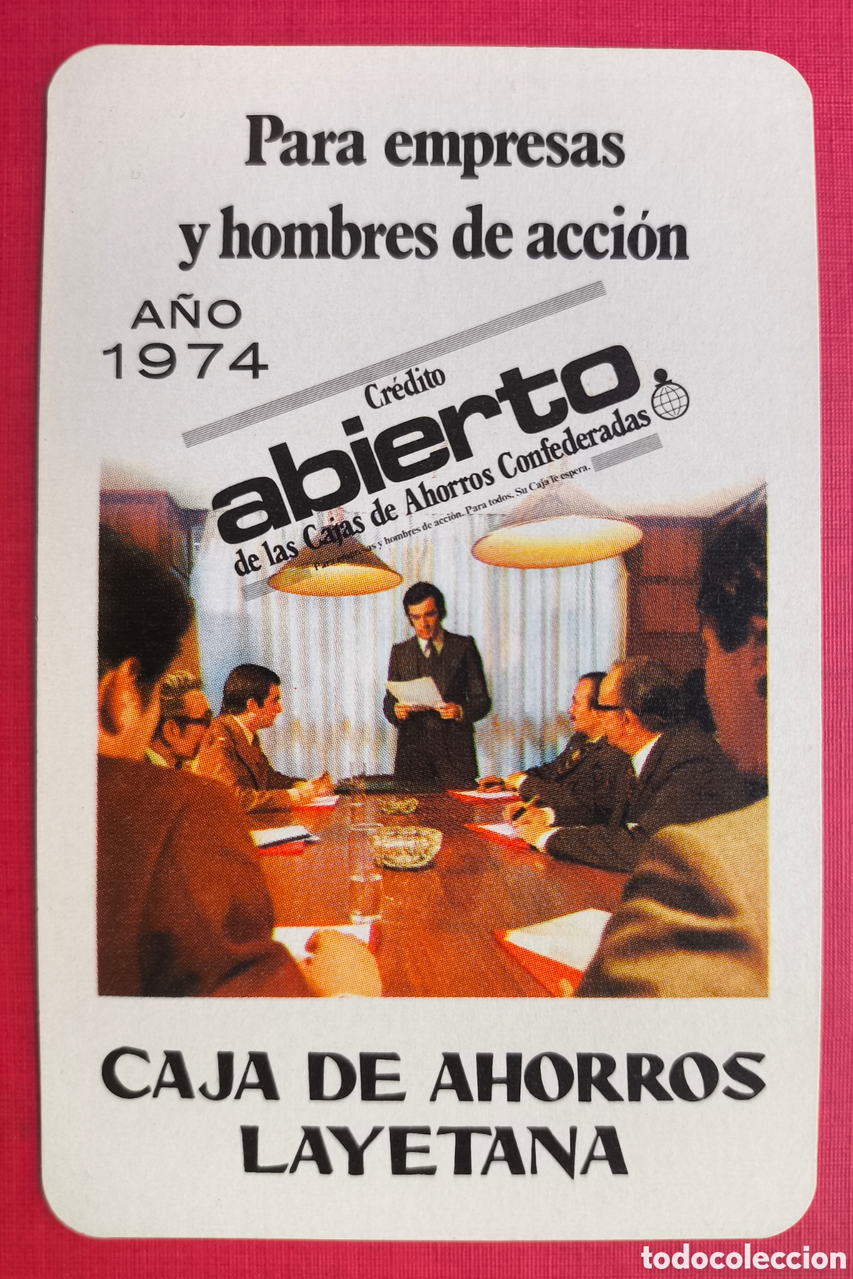 Collectables Calendars: FOURNIER CALENDARIO PUBLICIDAD CAJA DE AHORROS LAYETANA 1974