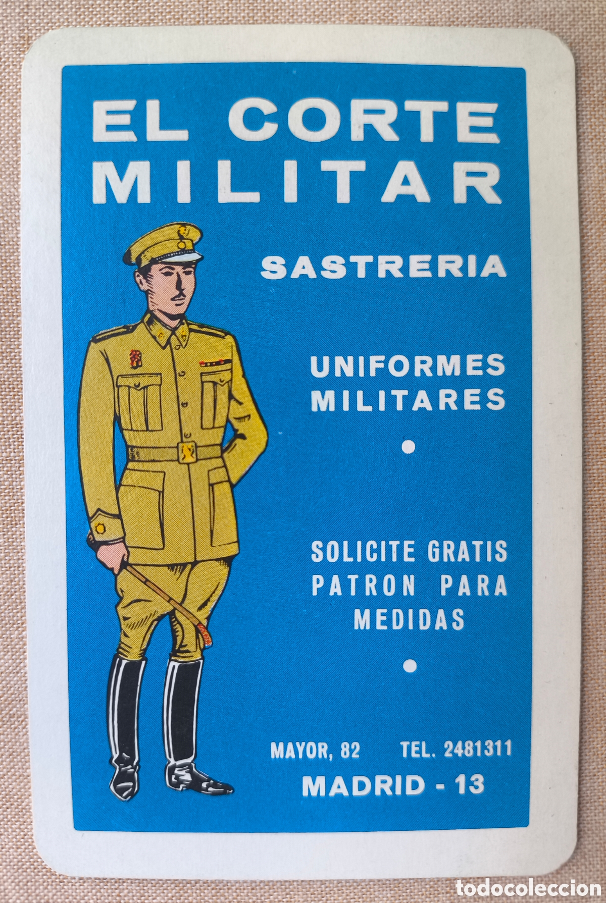 Coleccionismo Calendarios: FOURNIER CALENDARIO PUBLICIDAD SASTRER&Iacute;A EL CORT&Eacute;S MILITAR 1969