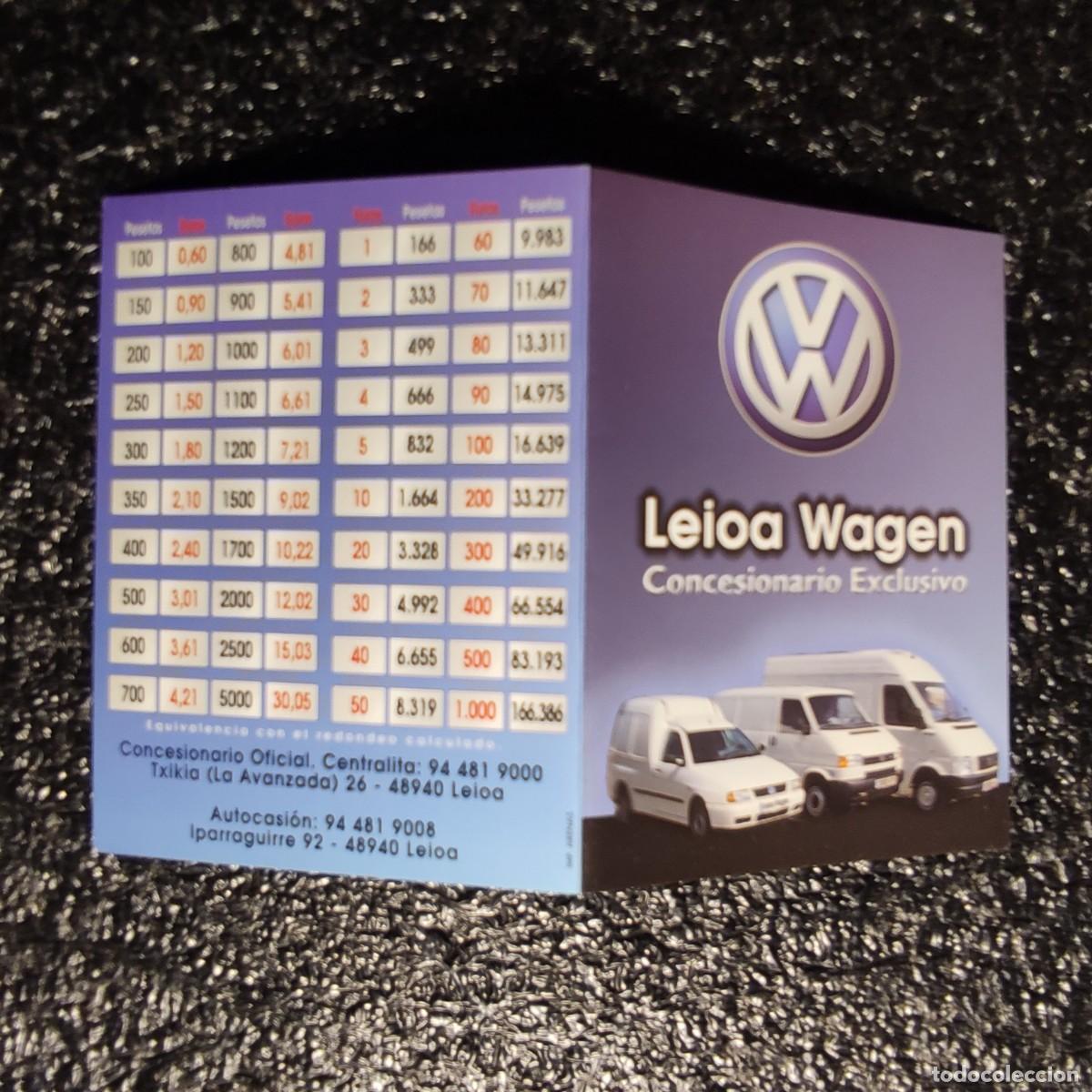 Coleccionismo Calendarios: CALENDARIO COCHES . Volkswagen Caddy ** CONCESIONARIO LEIOA AUDI WAGEN 2002 * DOBLE * T1