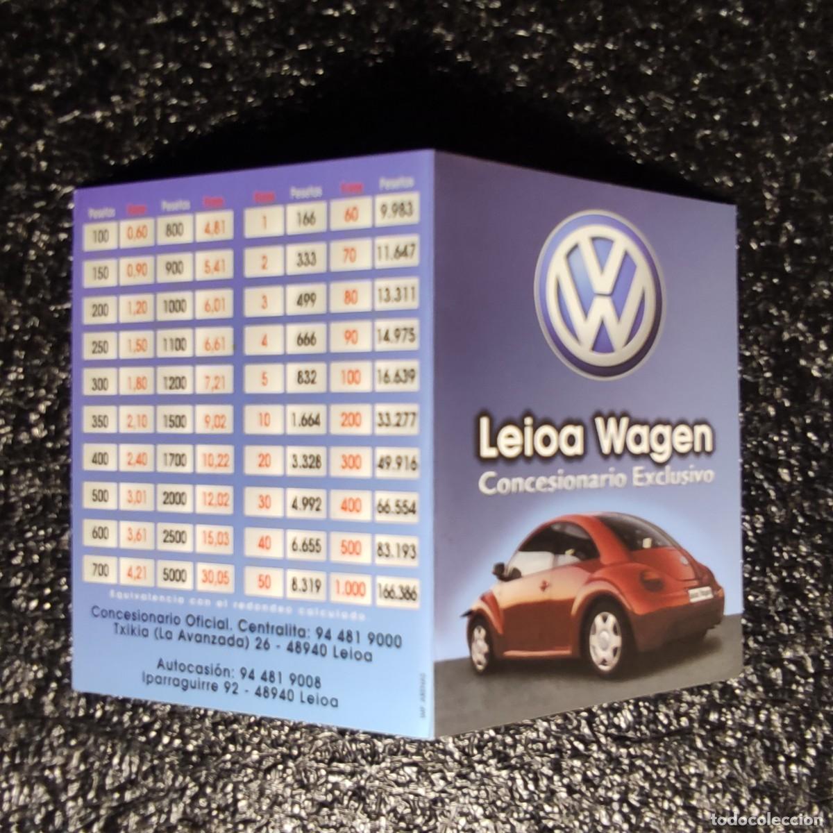 Coleccionismo Calendarios: CALENDARIO COCHES . Volkswagen New Beetle ** CONCESIONARIO LEIOA AUDI WAGEN 2002 * DOBLE * T1