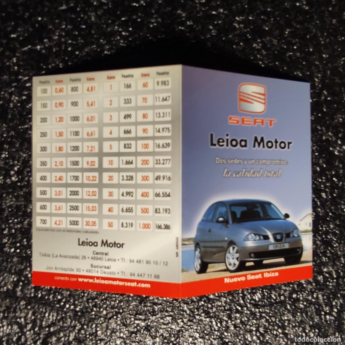 Coleccionismo Calendarios: CALENDARIO COCHES . SEAT Ibiza** CONCESIONARIO LEIOA AUDI WAGEN 2002 * DOBLE * T1