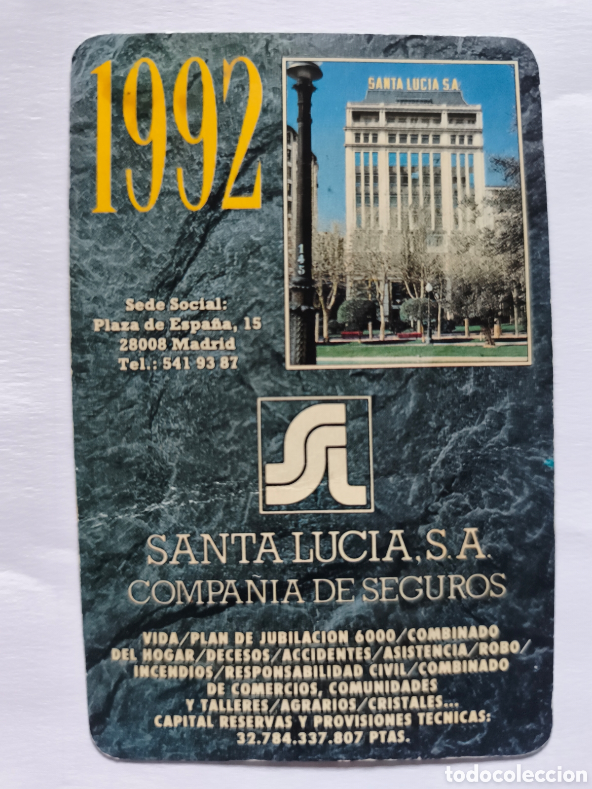 Sammeln von Kalendern: FOURNIER SANTA LUCIA 1992