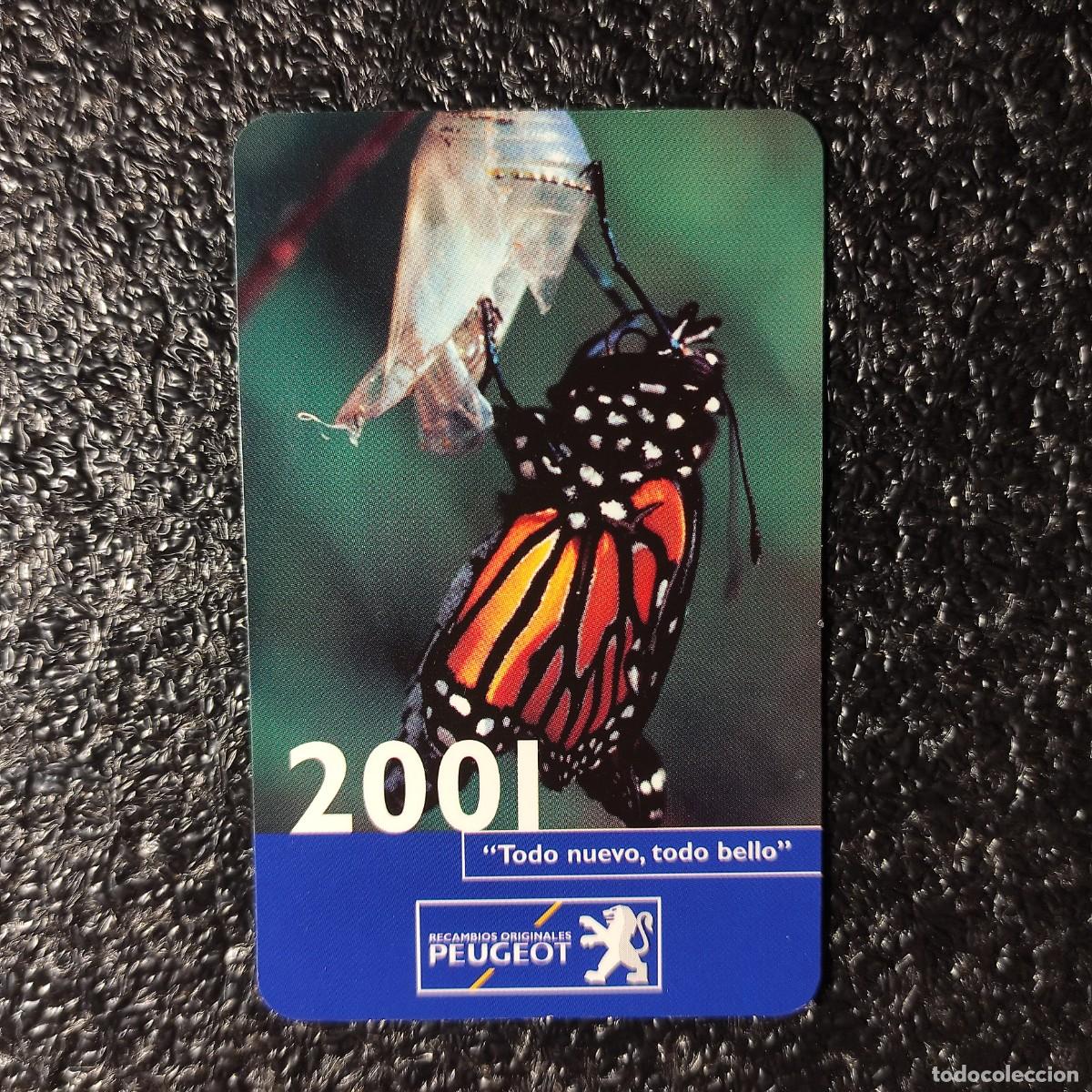 Coleccionismo Calendarios: CALENDARIO COCHES . MARIPOSAS . PEUGEOT 2001 ** T1