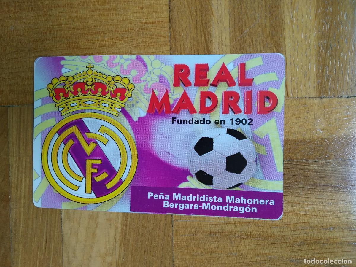 Coleccionismo Calendarios: CALENDARIO PUBLICITARIO DE FUTBOL DEL REAL MADRID PE&Ntilde;A MADRIDISTA MAHONERA BERGARA A&Ntilde;O 2000 VER FOTO