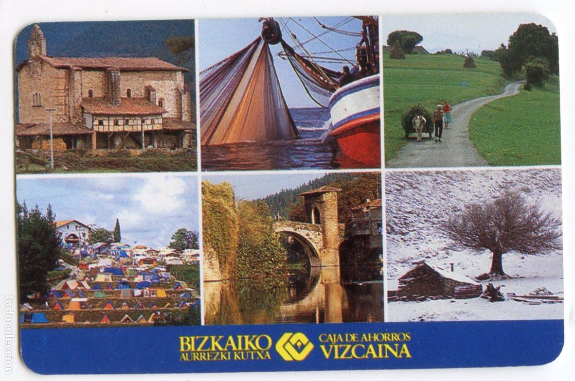 Coleccionismo calendarios: Calendario Fournier 1988 Caja de Ahorros Vizca&iacute;na