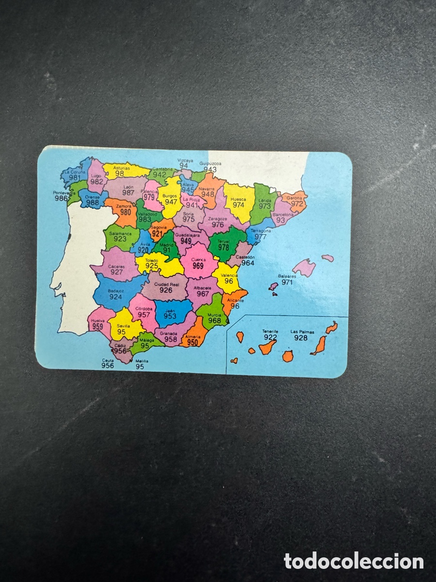Coleccionismo Calendarios: Calendario prefijos provisionales 1996