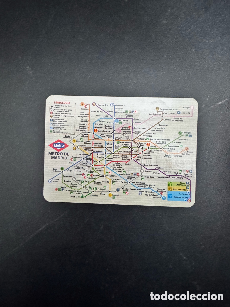 Coleccionismo Calendarios: Calendario plano metro de Madrid 2004