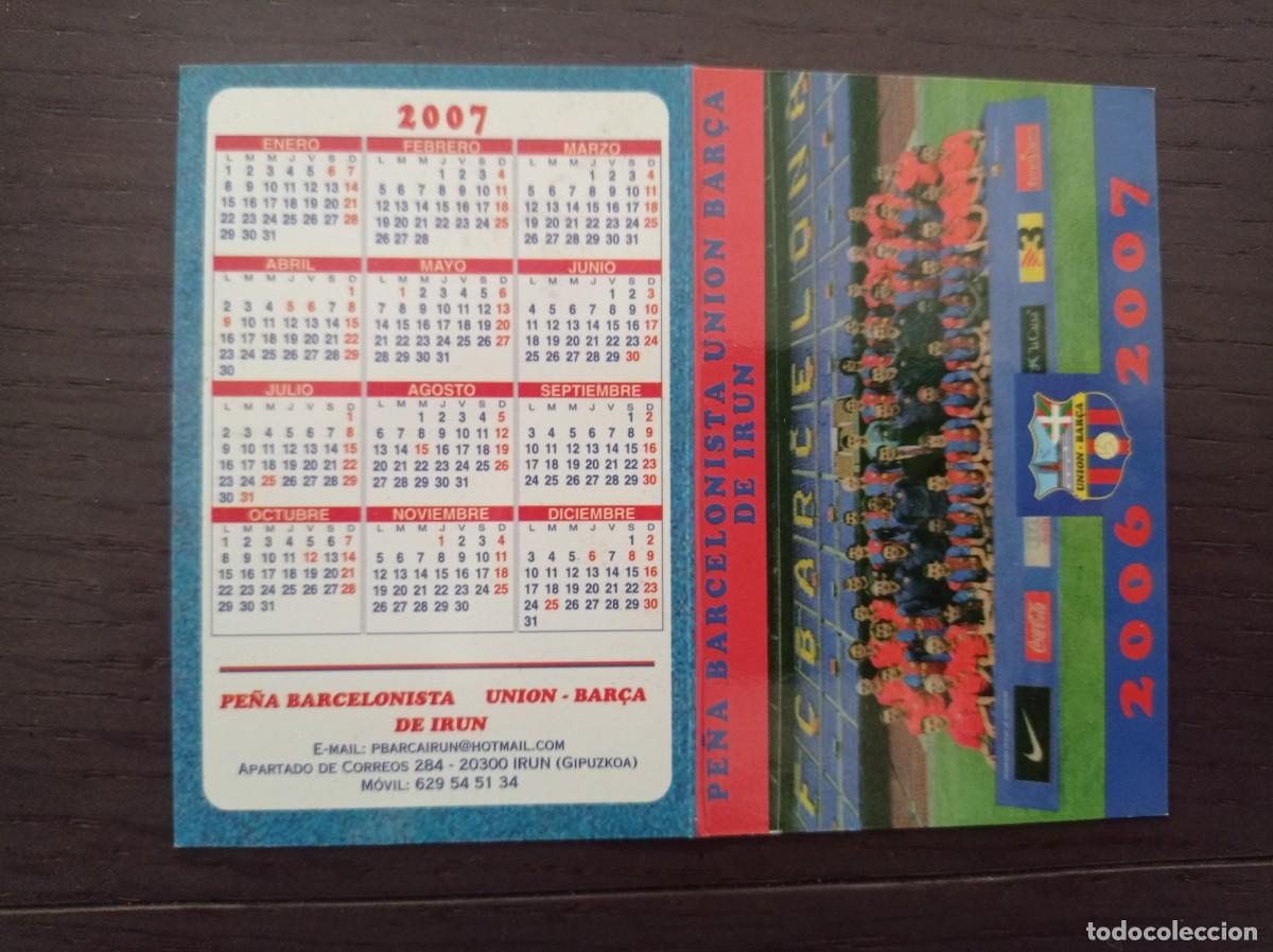Collectionnisme Calendriers: CALENDARIO PUBLICITARIO. F&Uacute;TBOL CLUB BARCELONA. PE&Ntilde;A BARCELONISTA DE IR&Uacute;N. A&Ntilde;O 2007