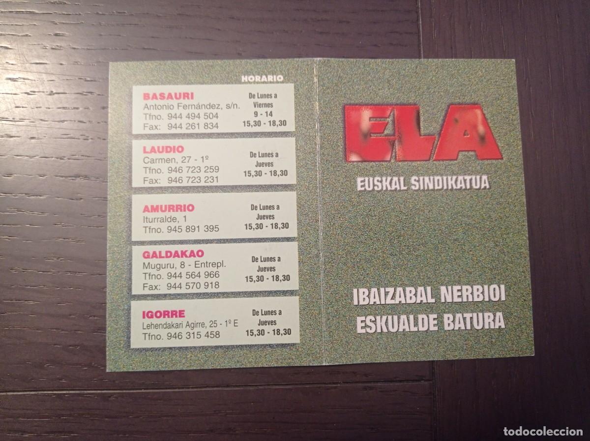 Collezionismo Calendari: CALENDARIO POL&Iacute;TICO VASCO. SINDICATO ELA. EUSKADIKO SINDIKATUA. A&Ntilde;O 2002