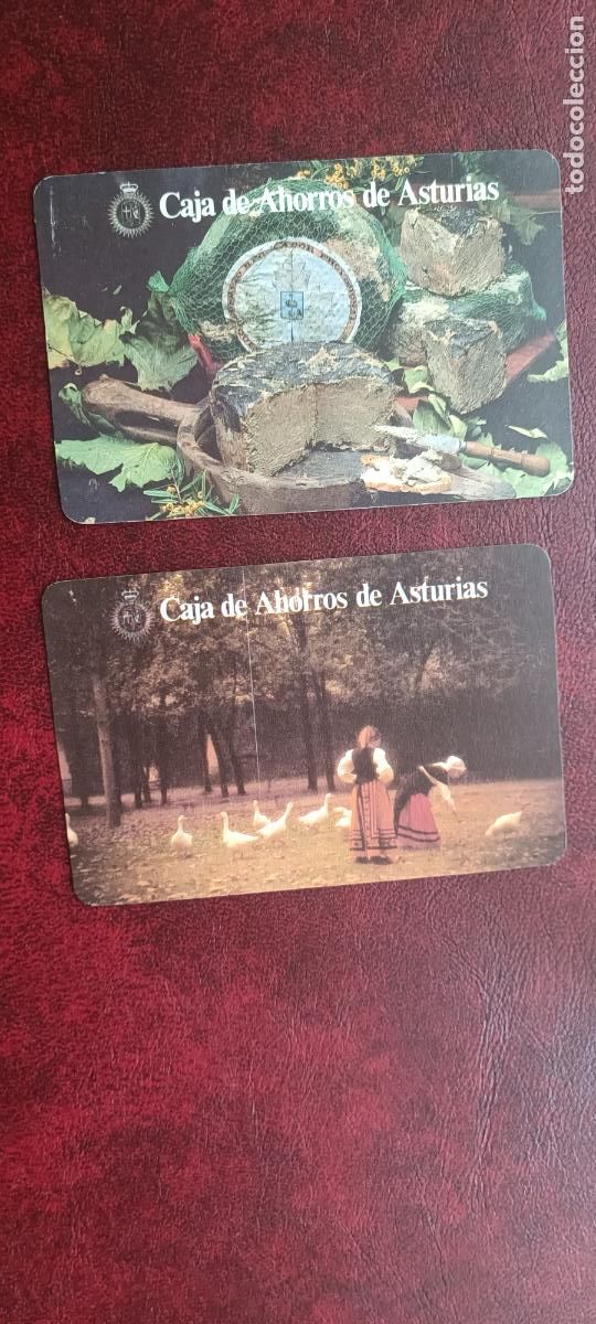 Coleccionismo Calendarios: calendario caja de ahorros de asturias 1985 quesos y 1986 gansos