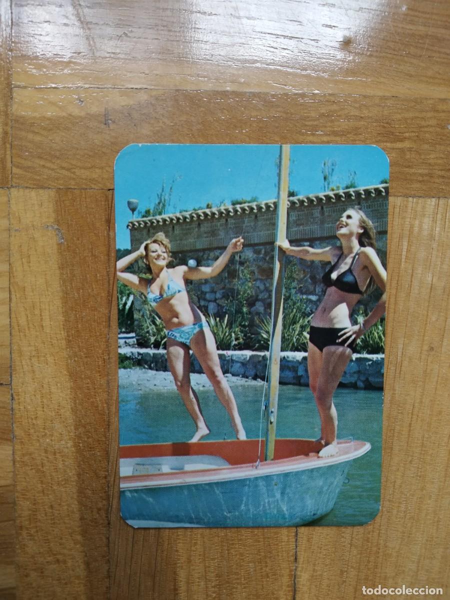 Colecionismo Calend&aacute;rios: CALENDARIO CHICA CHICAS EN BARCO VELERO PUBLICIDAD BODEGAS MEDINA A&Ntilde;O 1971 VER FOTOS