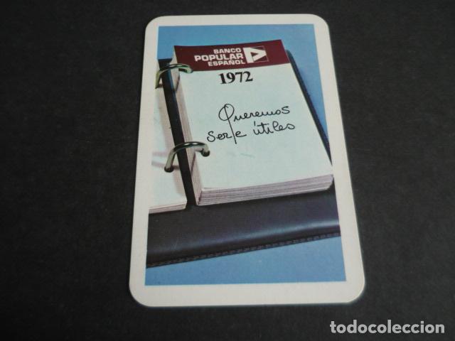 Coleccionismo Calendarios: CALENDARIO DE BOLSILLO FOURNIER 1972 BANCO POPULAR ESPA&Ntilde;OL