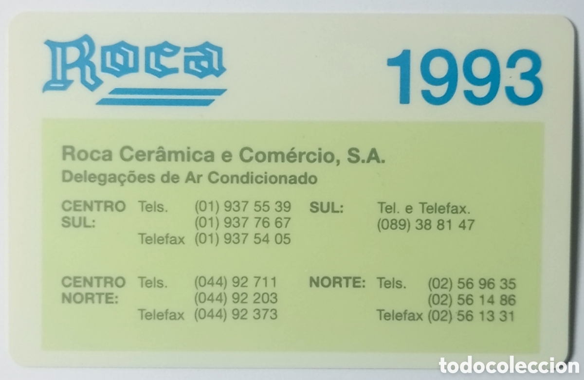 Coleccionismo Calendarios: Calend&aacute;rio de Bolso Roca Cer&acirc;mica 1993 &ndash; Delega&ccedil;&otilde;es de Ar Condicionado / Vintage