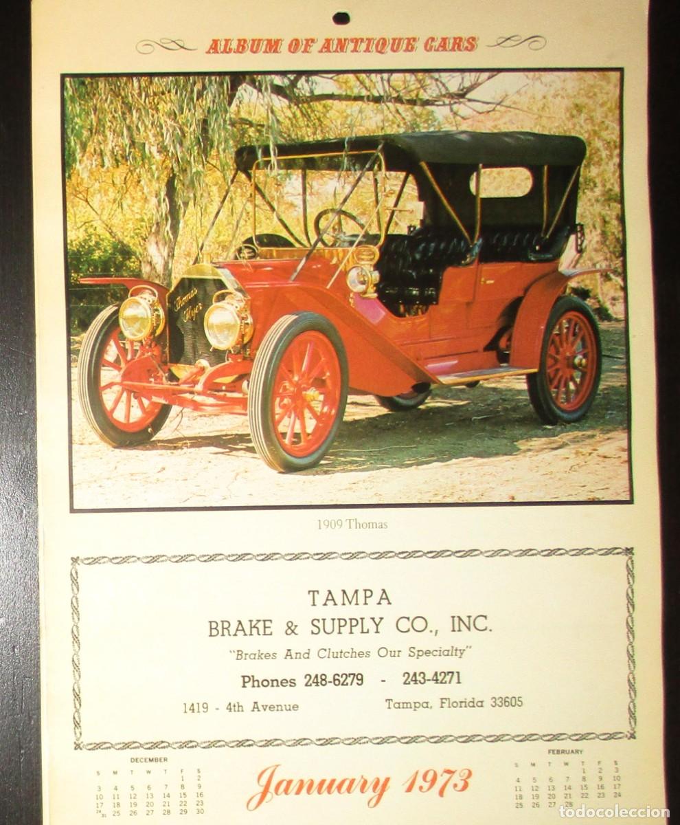 Collezionismo Calendari: &Aacute;LBUM DE COCHES ANTIGUOS. CALENDARIO DE PARED DE 1973. TALLER DE RECAMBIOS DE TAMPA, FLORIDA.