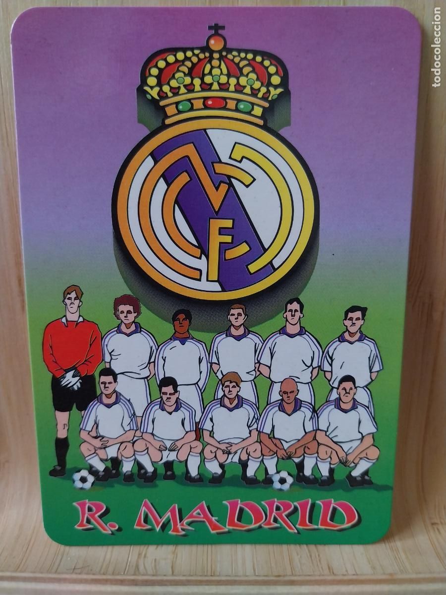 Coleccionismo Calendarios: REAL MADRID FUTBOL ILUSTRACI&Oacute;N CALENDARIO A&Ntilde;O 2001 PUBLICIDAD GUBERT MORATALAZ REF 2002