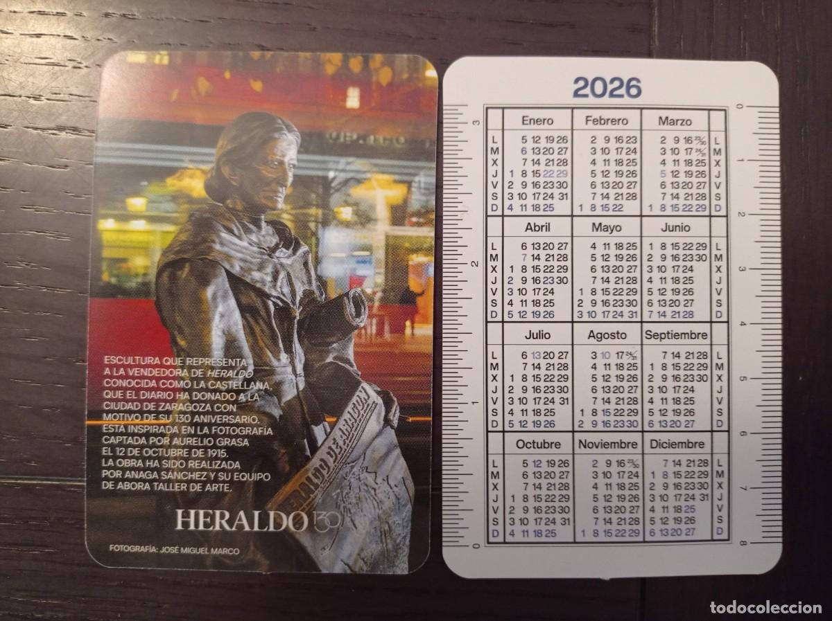 Coleccionismo Calendarios: CALENDARIO PUBLICITARIO. HERALDO DE ARAG&Oacute;N. A&Ntilde;O 2026