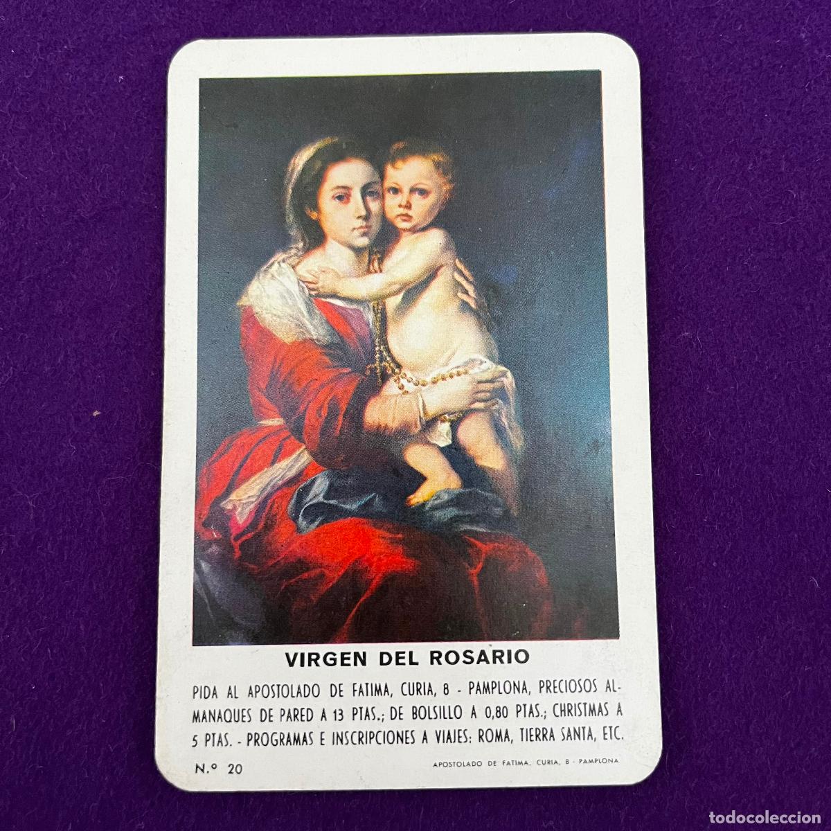 Collectionnisme Calendriers: CALENDARIO FOURNIER. VIRGEN DEL ROSARIO. 1970.