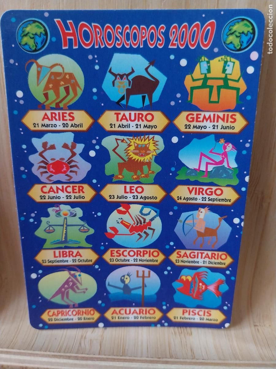 Coleccionismo Calendarios: HOROSCOPO ILUSTRACION CALENDARIO A&Ntilde;O 2000 * PUBLICIDAD CAFETERIA ALFREDOS REF WCB 168