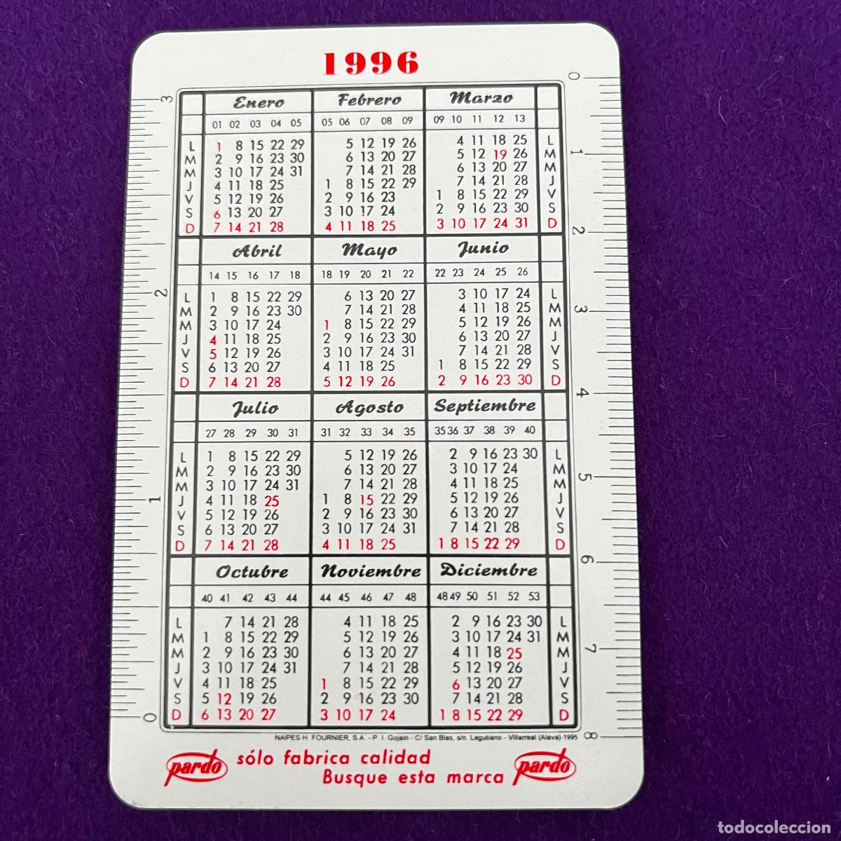 Collectables Calendars: CALENDARIO FOURNIER. PARDO. 1996 1997.