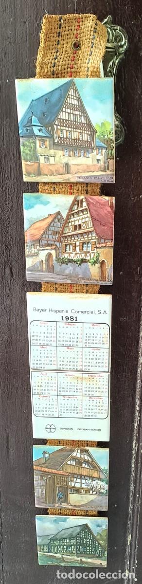 Coleccionismo Calendarios: CALENDARIO CON SEIS AZULEJOS A&Ntilde;O 1981 CON PUBLICIDAD BAYER HISPANIA COMERCIAL S.A. CALENAZULEJO-01