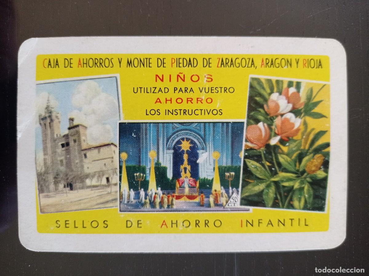 Colecionismo Calend&aacute;rios: CALENDARIO FOURNIER. CAJA DE AHORROS Y MONTE DE PIEDAD DE ZARAGOZA, ARAG&Oacute;N Y RIOJA. A&Ntilde;O 1963