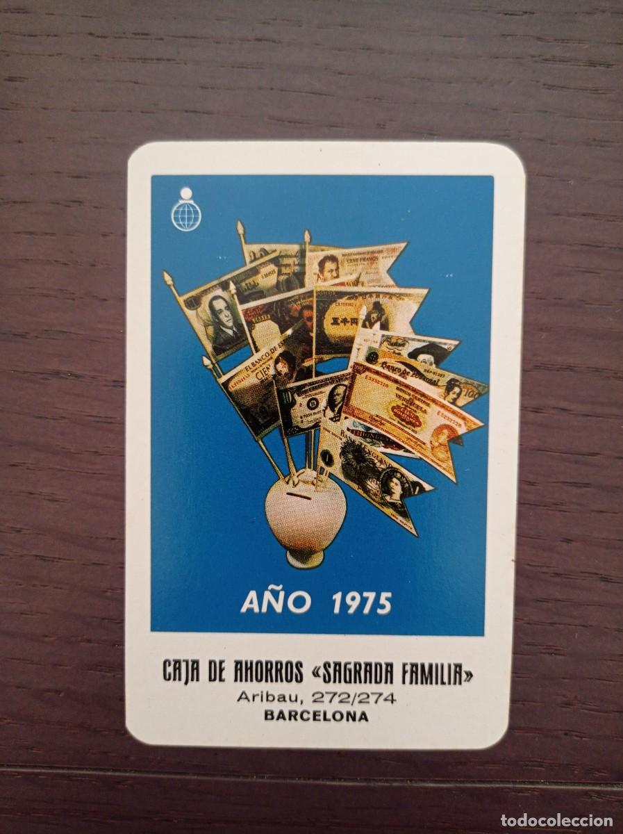 Coleccionismo Calendarios: CALENDARIO FOURNIER. CAJA DE AHORROS SAGRADA FAMILIA. ARIBAU 272/274. BARCELONA. A&Ntilde;O 1975