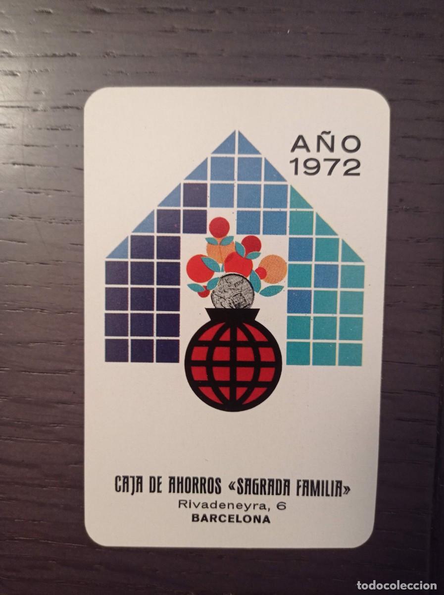 Coleccionismo Calendarios: CALENDARIO FOURNIER. CAJA DE AHORROS SAGRADA FAMILIA. SUCURSAL RIVADENEYRA 6. BARCELONA. A&Ntilde;O 1972