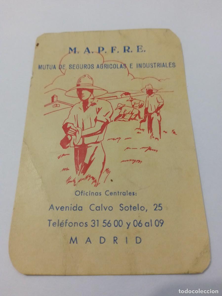 Coleccionismo Calendarios: CALENDARIO DE BOLSILLO DE 1958 : M.A.P.F.R.E. ( MAPFRE ), SEGUROS AGRICOLAS E INDUSTRIALES