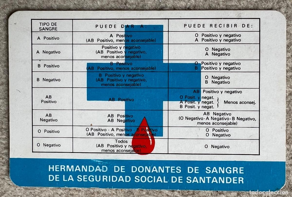 Coleccionismo Calendarios: Calendario A&ntilde;o 1976 - Hermandad de Donantes de Sangre de Santander