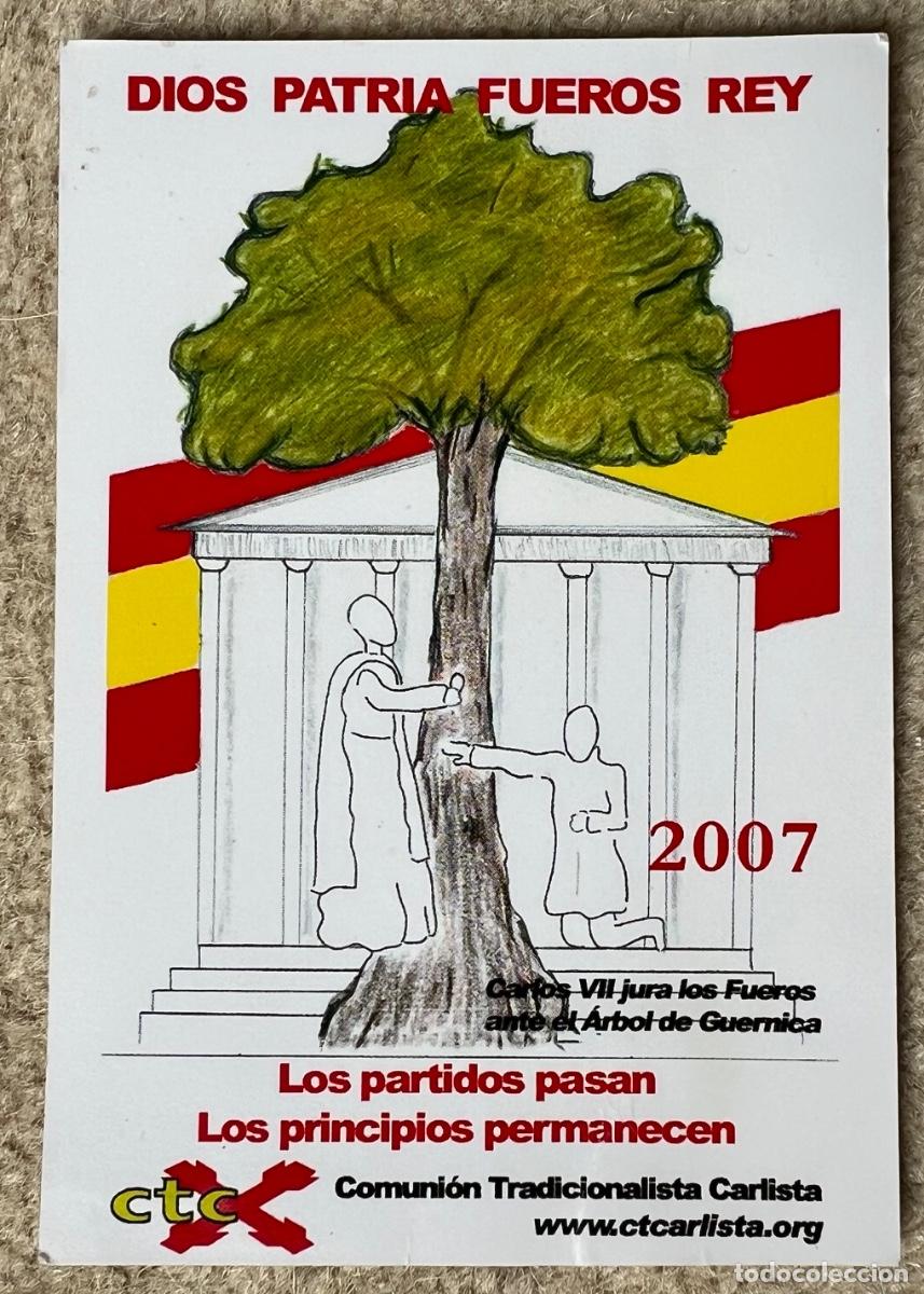 Coleccionismo Calendarios: Calendario A&ntilde;o 2007 - Comuni&oacute;n Tradicionalista Carlista (Requet&eacute;) - Dios Patria Fueros Rey