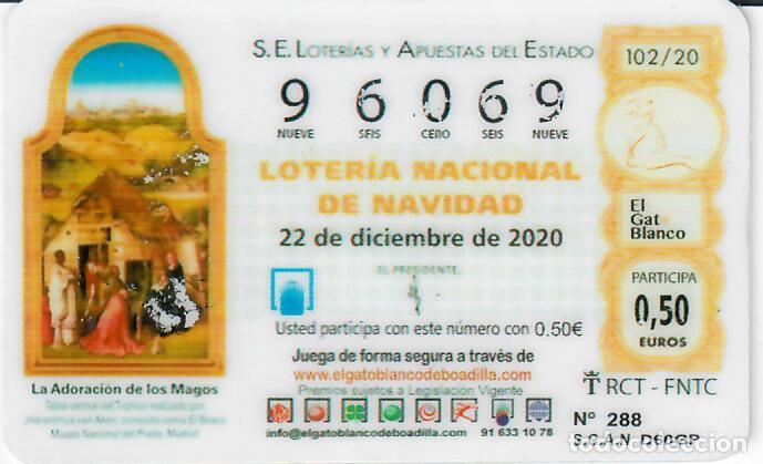 Coleccionismo Calendarios: CALENDARIO DE PUBLICIDAD - A&Ntilde;O 2021 - ADM. LOTER&Iacute;A EL GATO BLANCO - BOADILLA DEL MONTE