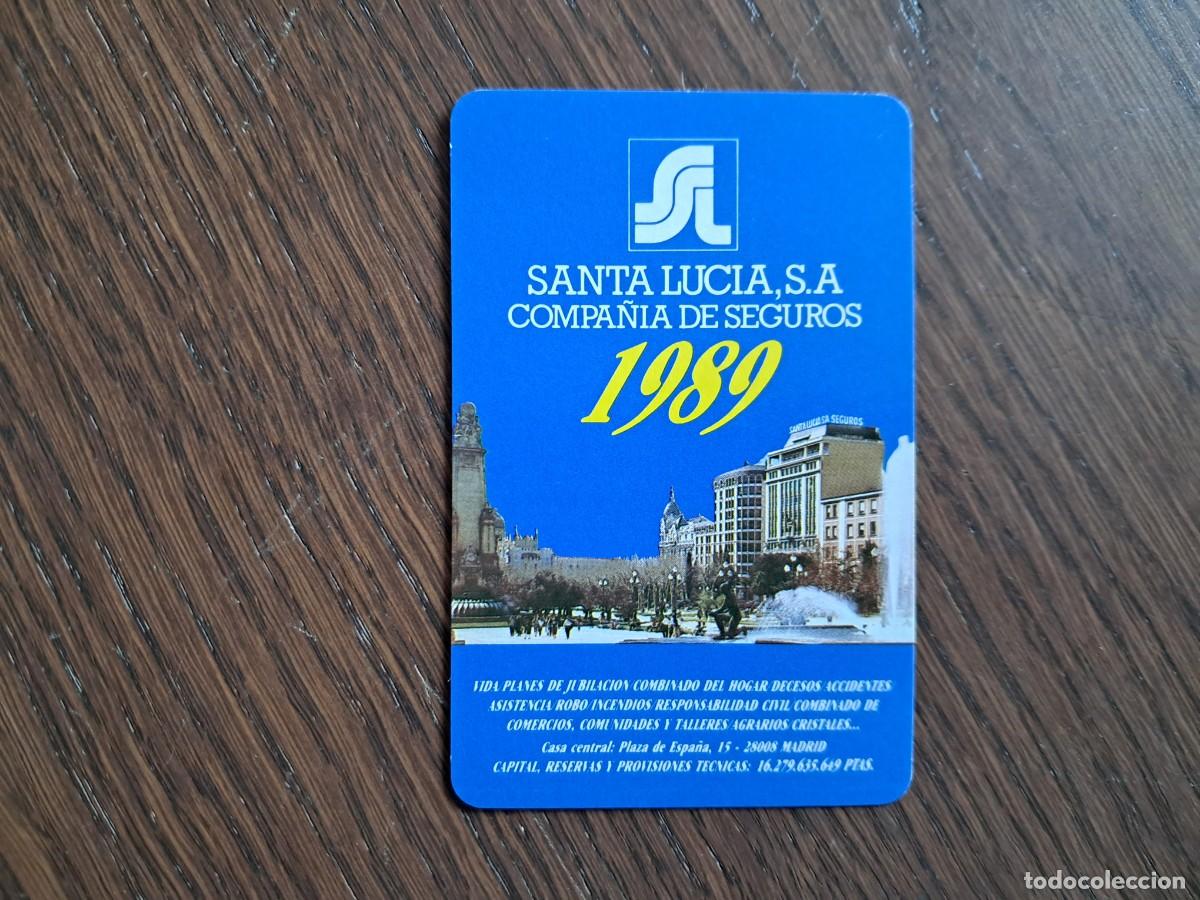 Collectables Calendars: calendario fournier, seguros Santa Luc&iacute;a, a&ntilde;o 1989.