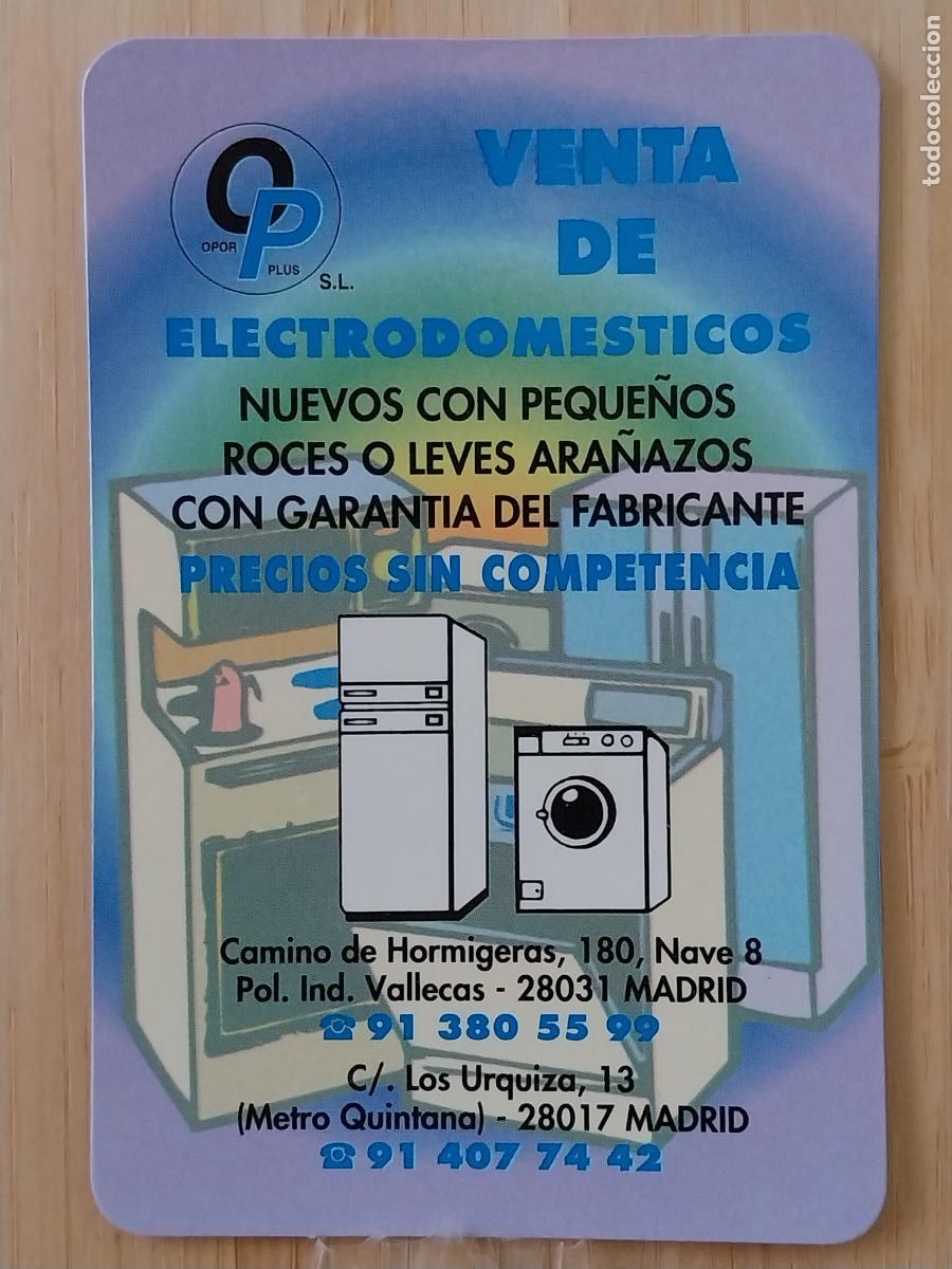 Coleccionismo Calendarios: CALENDARIO 1999 PUBLICIDAD VENTA ELECTRODOMESTICOS REF NO