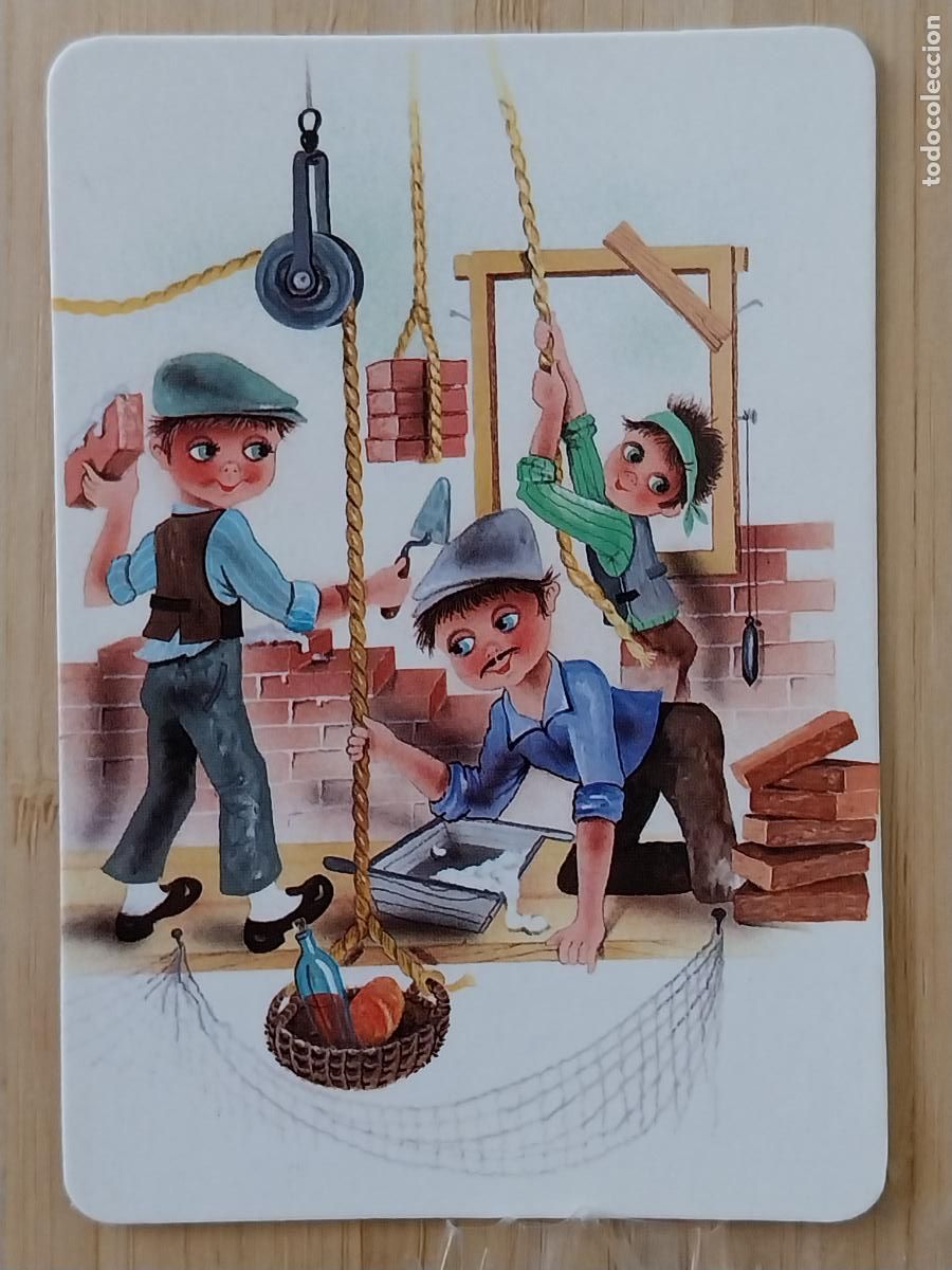 Coleccionismo Calendarios: OBREROS ILUSTRACION CALENDARIO 1989 PUBLICIDAD ALUMINIOS JUANCA REF MP 23