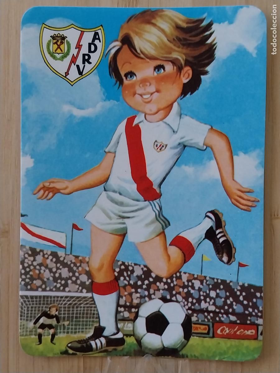 Coleccionismo Calendarios: RAYO VALLECANO FUTBOL ILUSTRACION CALENDARIO 1990 PUBLICIDAD SERAUTO REF NO