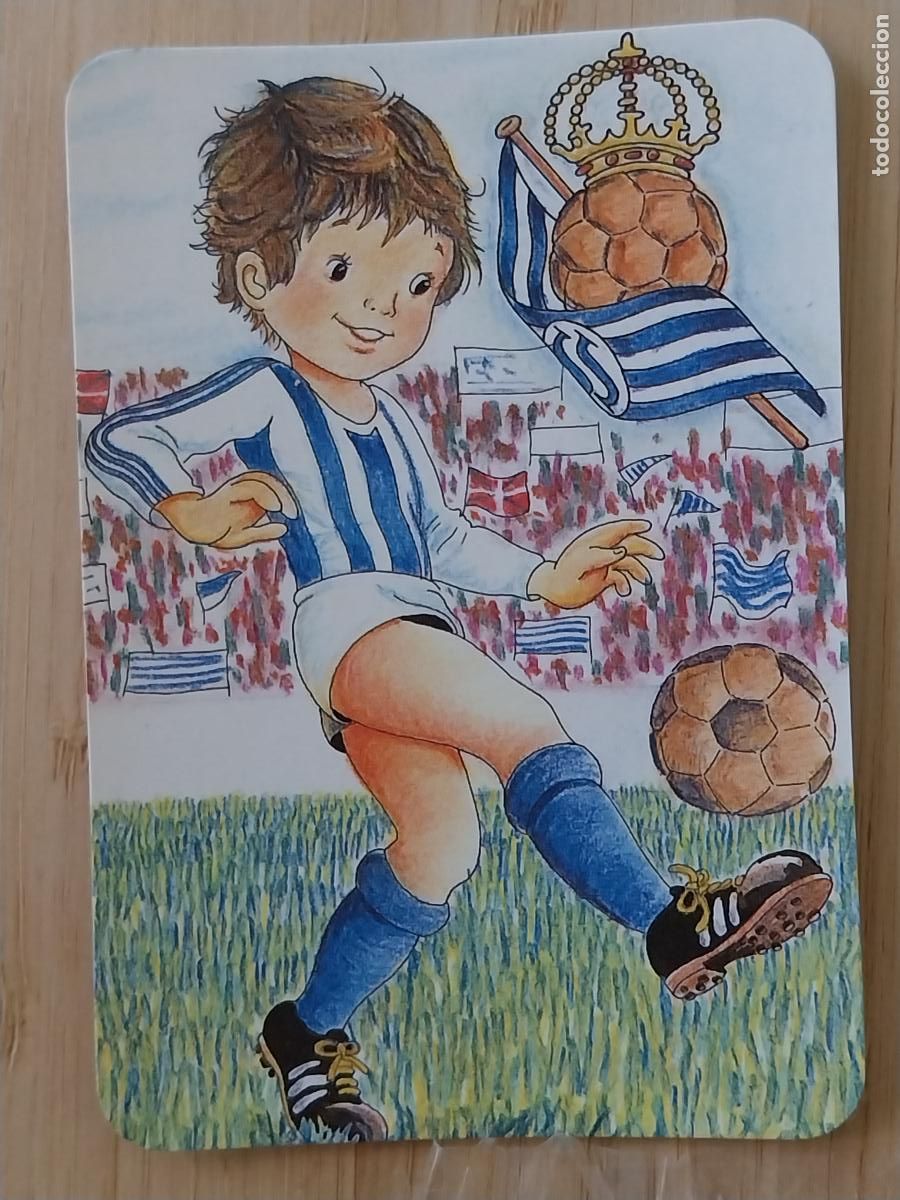 Coleccionismo Calendarios: REAL SOCIEDAD FUTBOL ILUSTRACION CALENDARIO 1987 PUBLICIDAD EDARITEGIA GAZTEAK REF DLB 9277