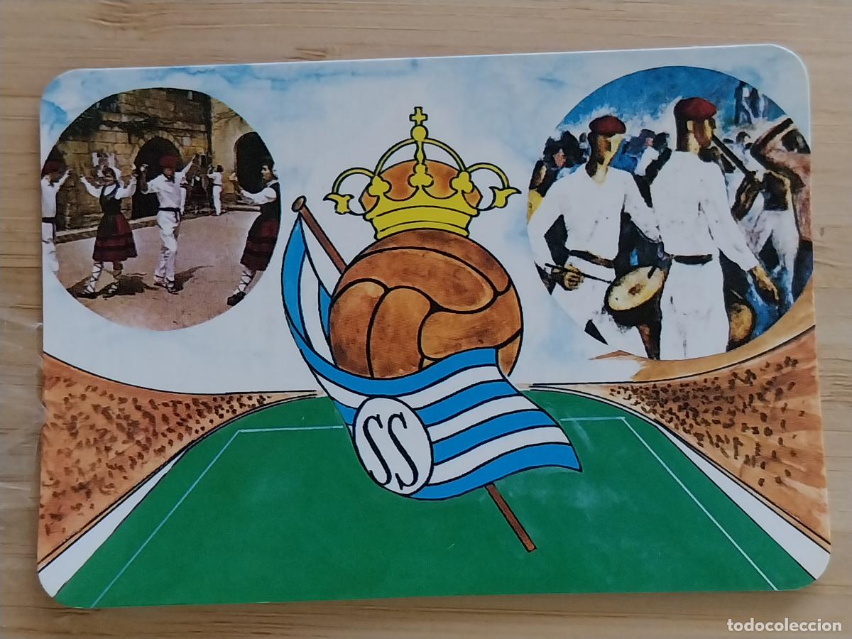 Coleccionismo Calendarios: REAL SOCIEDAD FUTBOL ILUSTRACION CALENDARIO 1986 PUBLICIDAD RESTAURANTE BASARRI REF MP 116