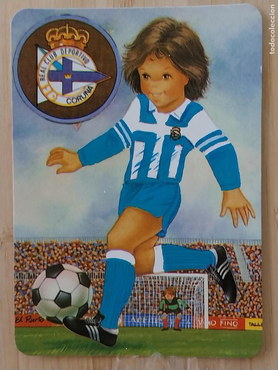 Coleccionismo Calendarios: DEPORTIVO CORU&Ntilde;A FUTBOL ILUSTRACION CALENDARIO 1994 PUBLICIDAD BAR BIARRITZ BO5909